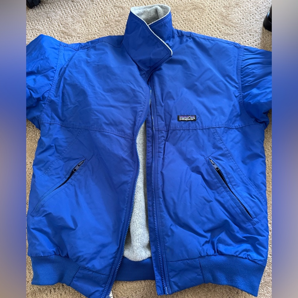 Patagonia Blue Jacket Fleece lined  Weather-Resistant